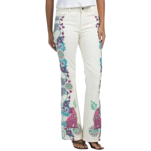 JOHNNY WAS cream The Flare Jeans - Picture 1 of 2